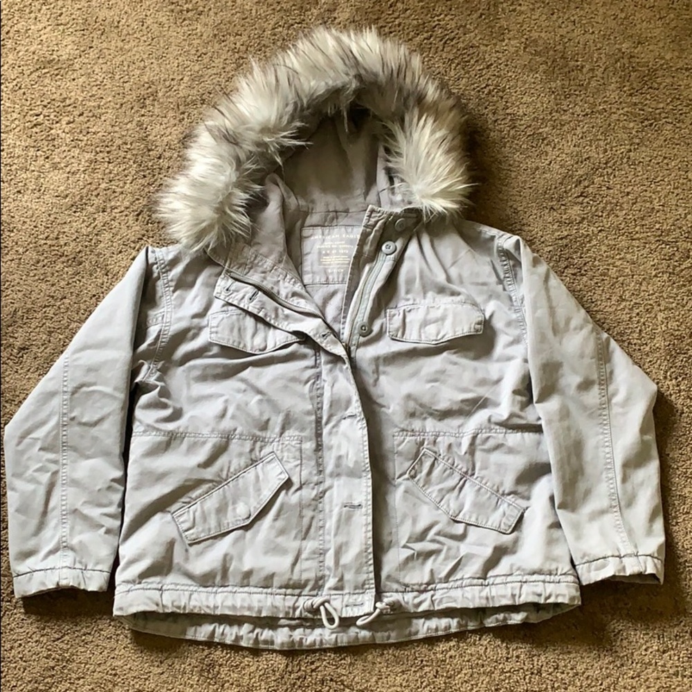 Parka Jacket with Fur Hood